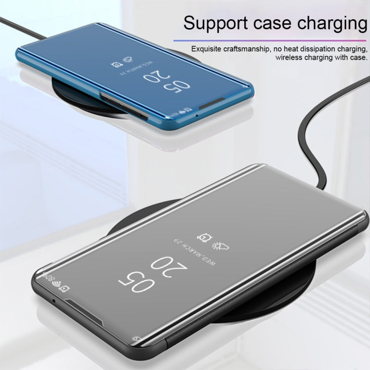 Plated Mirror Horizontal Flip Leather Case with Holder, For Xiaomi Mi Note10 / Note 10 Pro