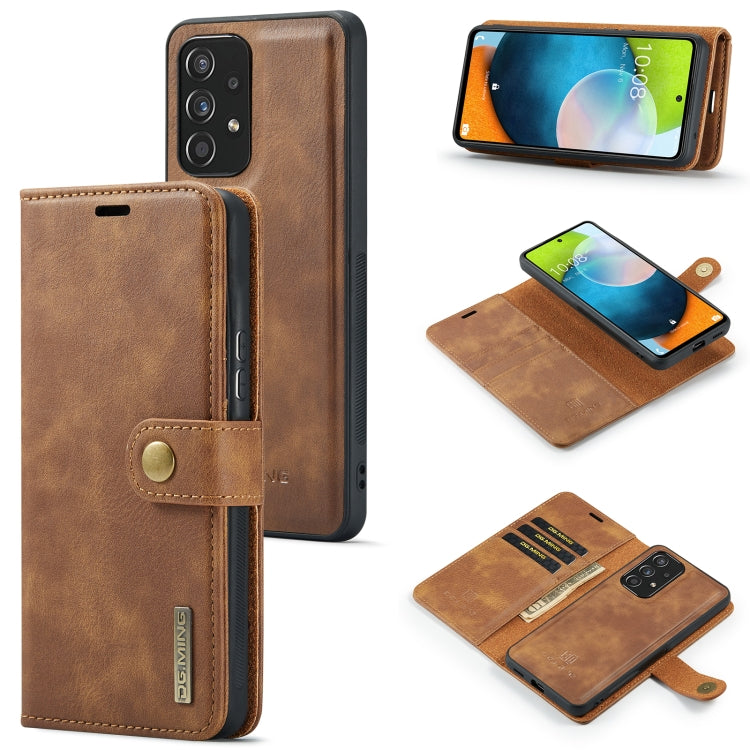 DG.MING Crazy Horse Texture Detachable Magnetic Leather Phone Case, For Samsung Galaxy A13 4G, For Samsung Galaxy A33 5G, For Samsung Galaxy A53 5G, For Samsung Galaxy A73 5G