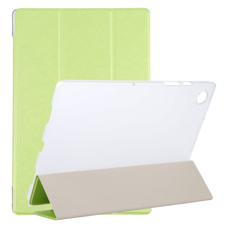 Silk Texture 3-fold Leather Tablet Case, For Samsung Galaxy Tab A8 10.5 2021 X200 / X205