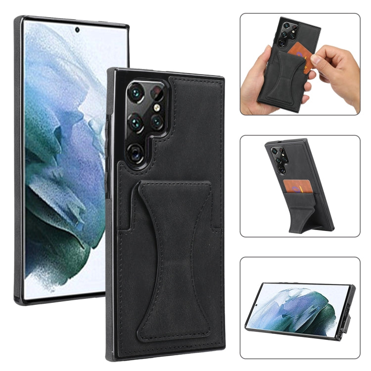 Ultra-thin Shockproof Phone Case with Holder, For Samsung Galaxy S22 5G, For Samsung Galaxy S22+ 5G, For Samsung Galaxy S22 Ultra 5G