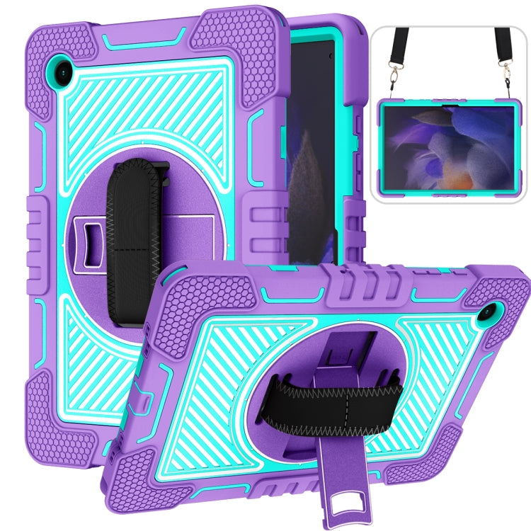 360 Degree Rotation Contrast Color Silicone + PC Tablet Case, For Samsung Galaxy Tab A8 10.5 2021