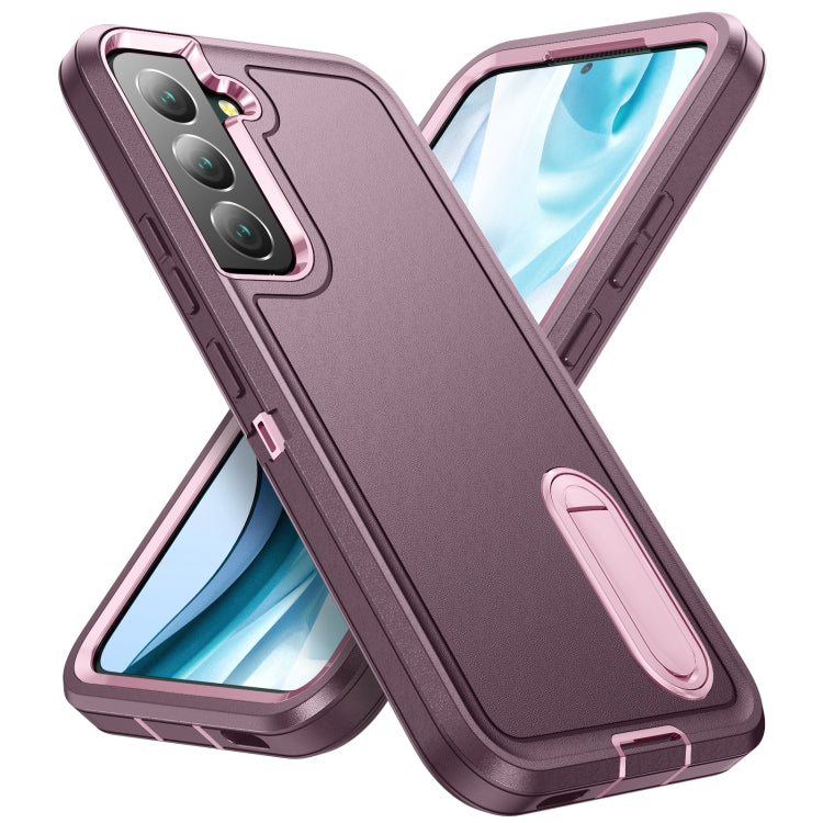 3 in 1 Rugged Holder Phone Case, For Samsung Galaxy S22 5G, For Samsung Galaxy S22+ 5G, For Samsung Galaxy S22 Ultra 5G