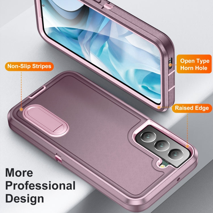 3 in 1 Rugged Holder Phone Case, For Samsung Galaxy S22 5G, For Samsung Galaxy S22+ 5G, For Samsung Galaxy S22 Ultra 5G