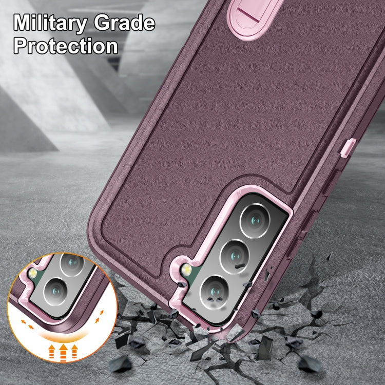 3 in 1 Rugged Holder Phone Case, For Samsung Galaxy S22 5G, For Samsung Galaxy S22+ 5G, For Samsung Galaxy S22 Ultra 5G