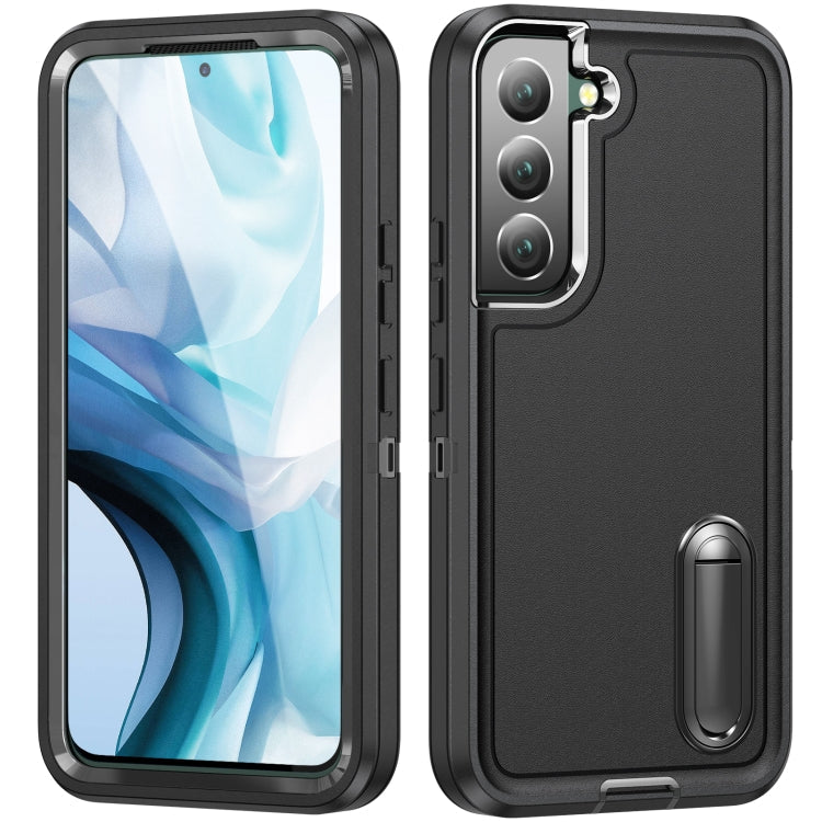 3 in 1 Rugged Holder Phone Case, For Samsung Galaxy S22 5G, For Samsung Galaxy S22+ 5G, For Samsung Galaxy S22 Ultra 5G