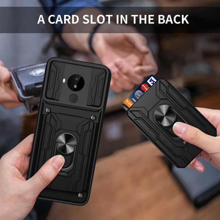 Sliding Camshield Card Phone Case, For Nokia C1, For Nokia C10, For Nokia C30, For Nokia G10