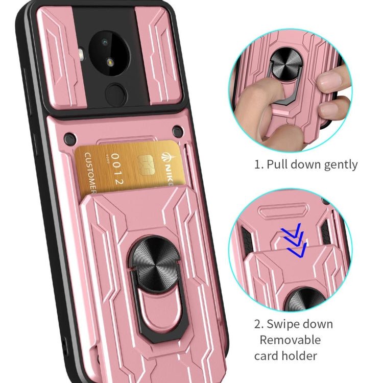 Sliding Camshield Card Phone Case, For Nokia C1, For Nokia C10, For Nokia C30, For Nokia G10