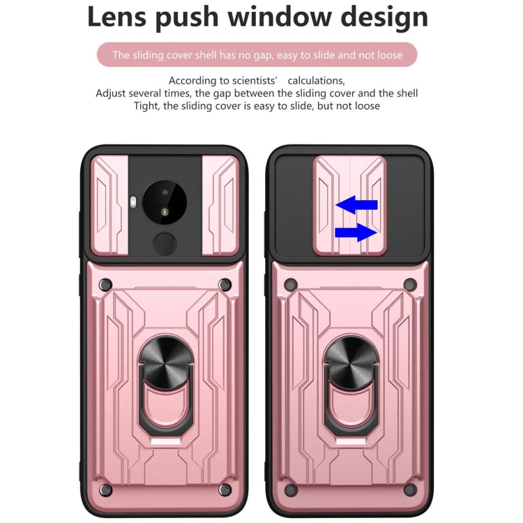 Sliding Camshield Card Phone Case, For Nokia C1, For Nokia C10, For Nokia C30, For Nokia G10