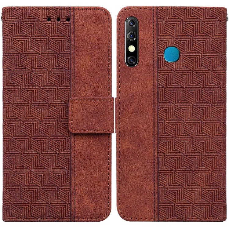 Geometric Embossed Leather Phone Case, For Infinix Hot 8 X650 CC7, For Infinix Hot 9 X655C / Note 7 Lite, For Infinix Hot 10 Play / Smart 5 India, For Infinix Hot 10s / Hot 10T