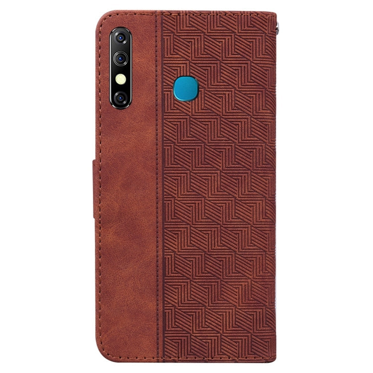 Geometric Embossed Leather Phone Case, For Infinix Hot 8 X650 CC7, For Infinix Hot 9 X655C / Note 7 Lite, For Infinix Hot 10 Play / Smart 5 India, For Infinix Hot 10s / Hot 10T