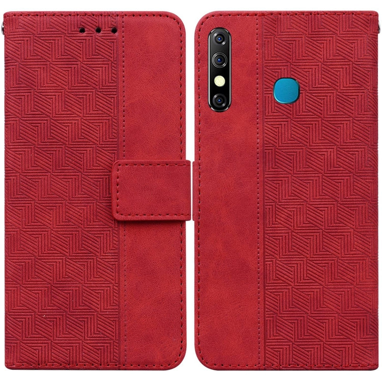 Geometric Embossed Leather Phone Case, For Infinix Hot 8 X650 CC7, For Infinix Hot 9 X655C / Note 7 Lite, For Infinix Hot 10 Play / Smart 5 India, For Infinix Hot 10s / Hot 10T