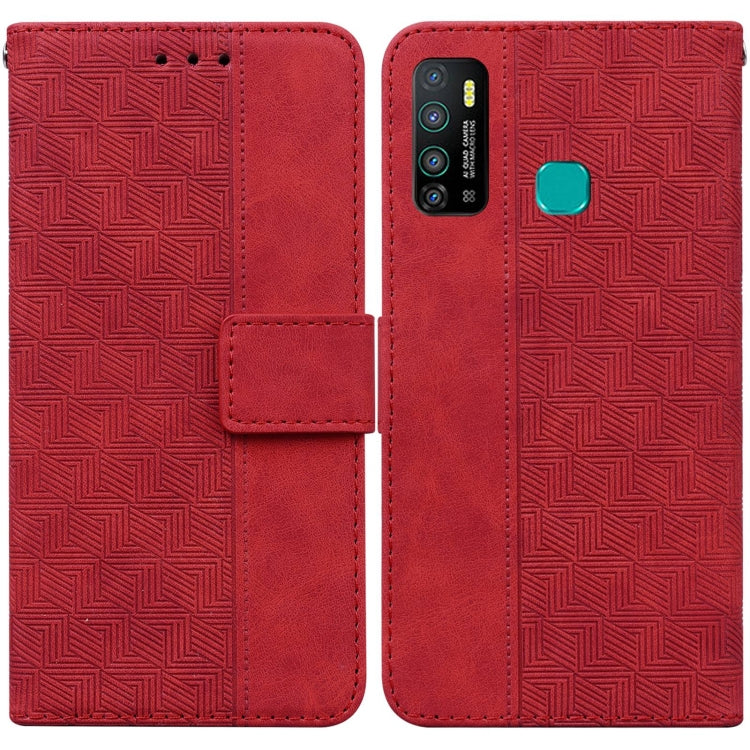 Geometric Embossed Leather Phone Case, For Infinix Hot 8 X650 CC7, For Infinix Hot 9 X655C / Note 7 Lite, For Infinix Hot 10 Play / Smart 5 India, For Infinix Hot 10s / Hot 10T