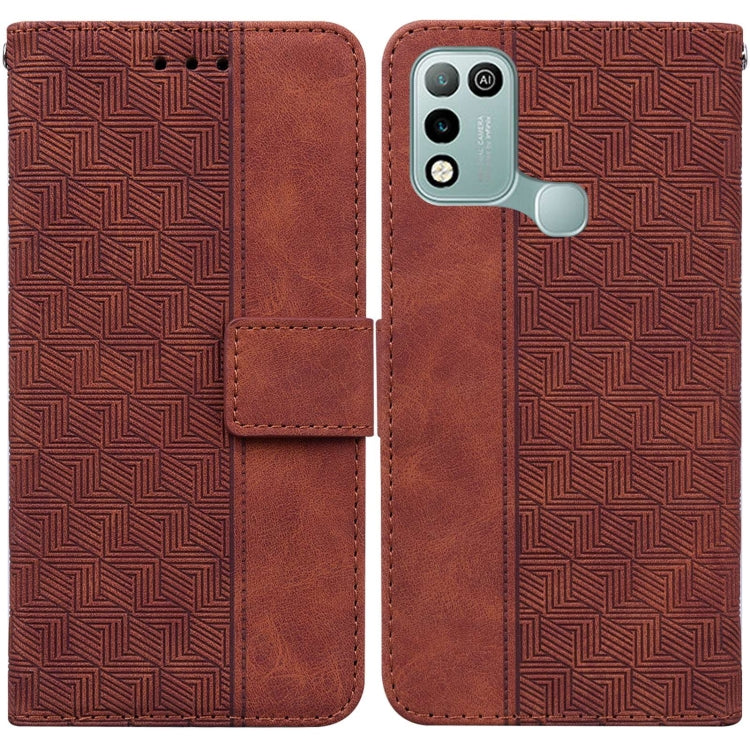 Geometric Embossed Leather Phone Case, For Infinix Hot 8 X650 CC7, For Infinix Hot 9 X655C / Note 7 Lite, For Infinix Hot 10 Play / Smart 5 India, For Infinix Hot 10s / Hot 10T