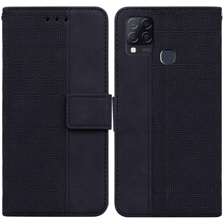 Geometric Embossed Leather Phone Case, For Infinix Hot 8 X650 CC7, For Infinix Hot 9 X655C / Note 7 Lite, For Infinix Hot 10 Play / Smart 5 India, For Infinix Hot 10s / Hot 10T
