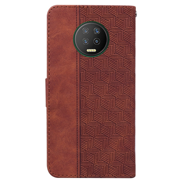 Geometric Embossed Leather Phone Case, For Infinix Note 7 X690, For Infinix Smart 5 X657 / Hot 10 Lite, For Infinix Smart HD 2021 X612, For Infinix Zero 8 X687