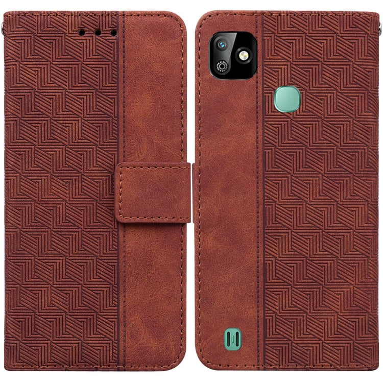 Geometric Embossed Leather Phone Case, For Infinix Note 7 X690, For Infinix Smart 5 X657 / Hot 10 Lite, For Infinix Smart HD 2021 X612, For Infinix Zero 8 X687