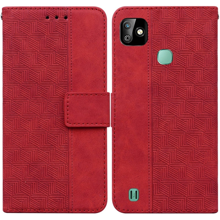 Geometric Embossed Leather Phone Case, For Infinix Note 7 X690, For Infinix Smart 5 X657 / Hot 10 Lite, For Infinix Smart HD 2021 X612, For Infinix Zero 8 X687