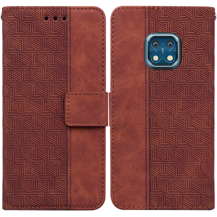 Geometric Embossed Leather Phone Case, For Nokia G300, For Nokia XR20, For Nokia 1.4, For Nokia 2.4