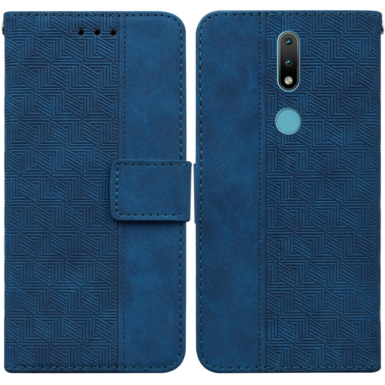Geometric Embossed Leather Phone Case, For Nokia G300, For Nokia XR20, For Nokia 1.4, For Nokia 2.4