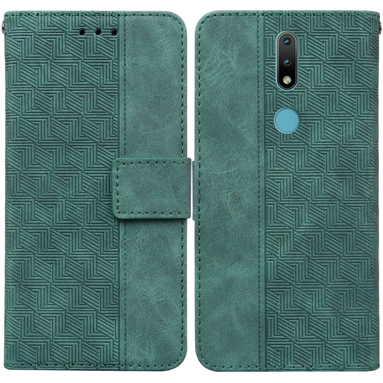 Geometric Embossed Leather Phone Case, For Nokia G300, For Nokia XR20, For Nokia 1.4, For Nokia 2.4
