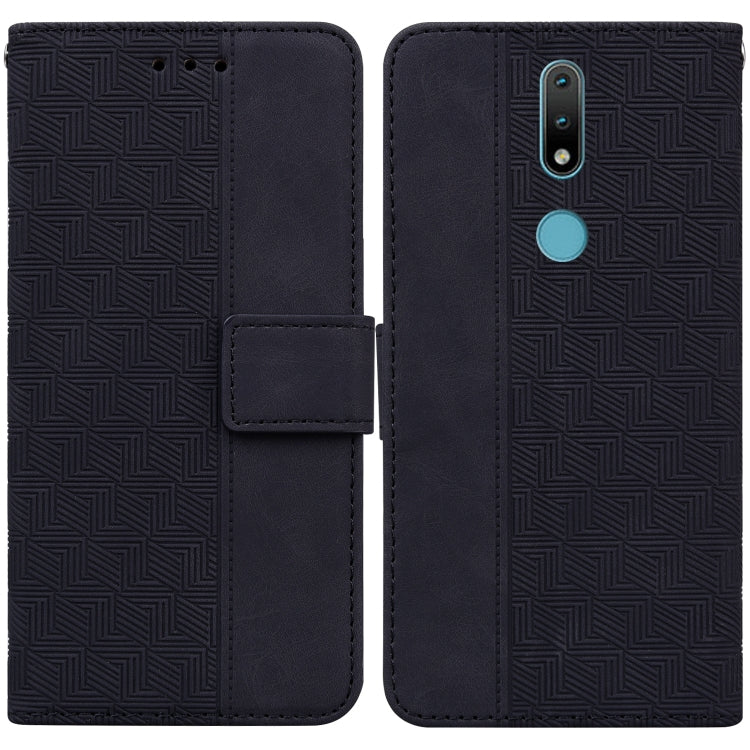 Geometric Embossed Leather Phone Case, For Nokia G300, For Nokia XR20, For Nokia 1.4, For Nokia 2.4