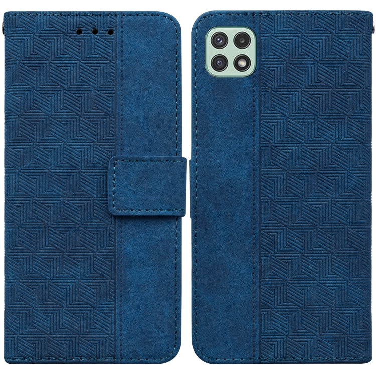 Geometric Embossed Leather Phone Case, For Samsung Galaxy A22 5G, For Samsung Galaxy A03 164mm, For Samsung Galaxy A03 166mm, For Samsung Galaxy A03 Core