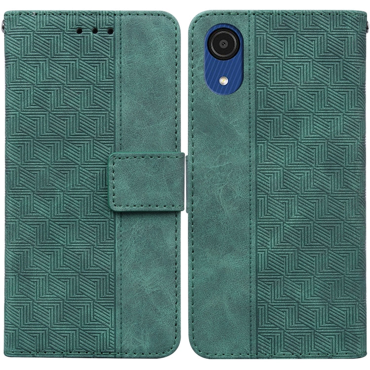Geometric Embossed Leather Phone Case, For Samsung Galaxy A22 5G, For Samsung Galaxy A03 164mm, For Samsung Galaxy A03 166mm, For Samsung Galaxy A03 Core