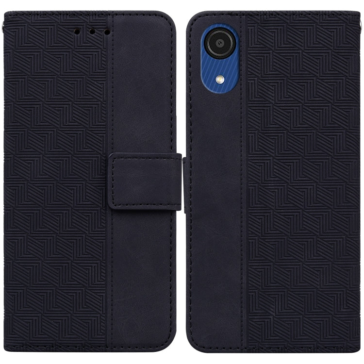 Geometric Embossed Leather Phone Case, For Samsung Galaxy A22 5G, For Samsung Galaxy A03 164mm, For Samsung Galaxy A03 166mm, For Samsung Galaxy A03 Core