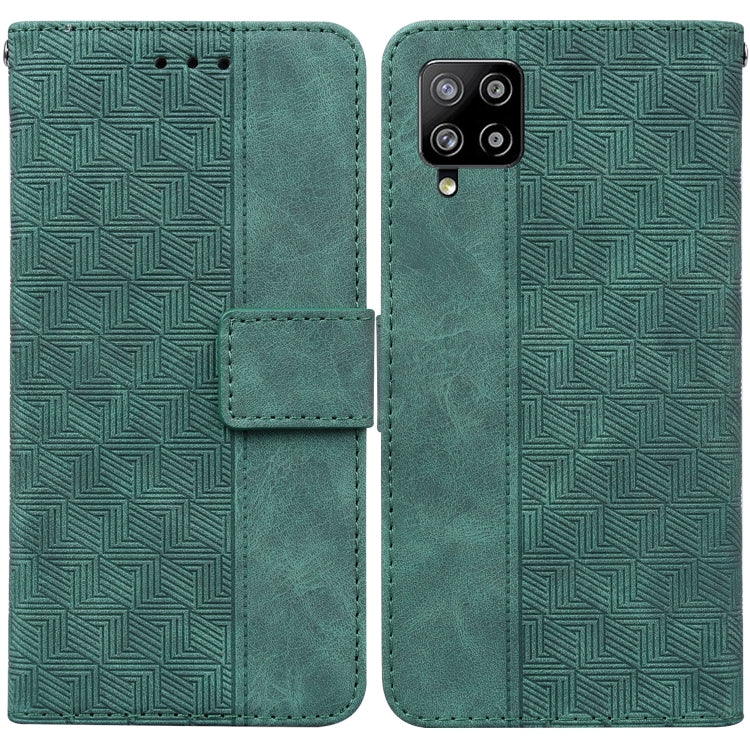 Geometric Embossed Leather Phone Case, For Samsung Galaxy M42 5G, For Samsung Galaxy A51, For Samsung Galaxy A51 5G, For Samsung Galaxy A52 4G / 5G