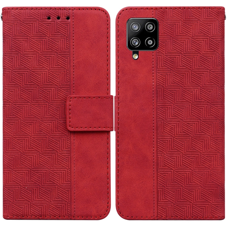 Geometric Embossed Leather Phone Case, For Samsung Galaxy M42 5G, For Samsung Galaxy A51, For Samsung Galaxy A51 5G, For Samsung Galaxy A52 4G / 5G