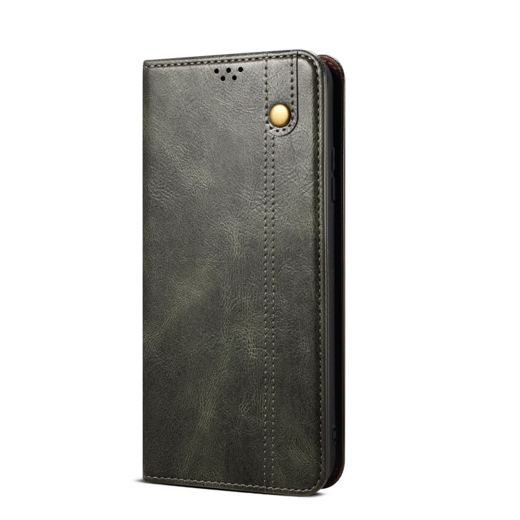 Simple Wax Crazy Horse Texture Horizontal Flip Leather Phone Case with Card Slots & Holder, For OPPO A35 / A15 / A15S, For OPPO Realme C35, For OPPO Realme Q3T / K9S / Realme Q3s, For OPPO Realme 9 Pro, For OPPO Realme 9 Pro+