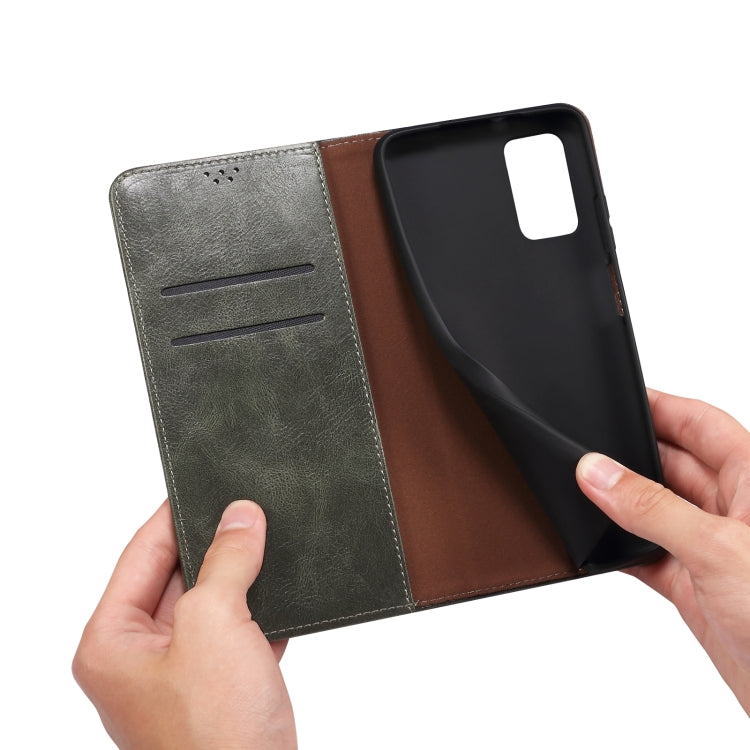 Simple Wax Crazy Horse Texture Horizontal Flip Leather Phone Case with Card Slots & Holder, For OPPO A35 / A15 / A15S, For OPPO Realme C35, For OPPO Realme Q3T / K9S / Realme Q3s, For OPPO Realme 9 Pro, For OPPO Realme 9 Pro+