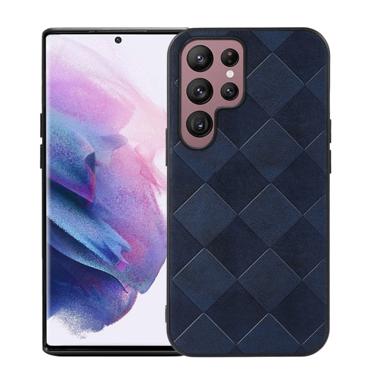 Weave Plaid PU Phone Case, For Samsung Galaxy S22 5G, For Samsung Galaxy S22+ 5G, For Samsung Galaxy S22 Ultra 5G, For Samsung Galaxy Z Flip 3 5G, For Samsung Galaxy Z Fold2 5G, For Samsung Galaxy Z Fold3 5G