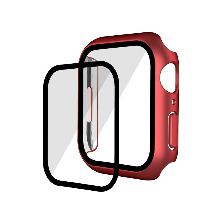 Electroplating Matte All-inclusive PC + Tempered Glass Watch Case, For Apple Watch Series 9 / 8 / 7 41mm, For Apple Watch Series 9 / 8 / 7 45mm