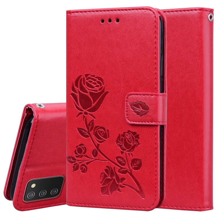 Rose Embossed Leather Phone Case, For Samsung Galaxy A03 Core, For Samsung Galaxy A03s 164mm, For Samsung Galaxy A03 164mm, For Samsung Galaxy A33 5G
