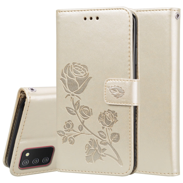 Rose Embossed Leather Phone Case, For Samsung Galaxy A03 Core, For Samsung Galaxy A03s 164mm, For Samsung Galaxy A03 164mm, For Samsung Galaxy A33 5G
