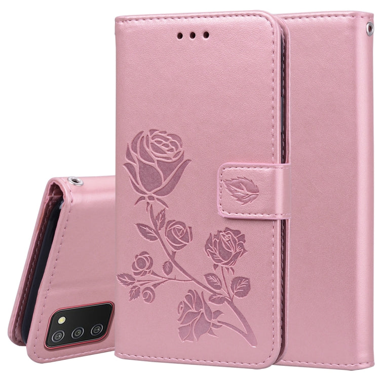 Rose Embossed Leather Phone Case, For Samsung Galaxy A03 Core, For Samsung Galaxy A03s 164mm, For Samsung Galaxy A03 164mm, For Samsung Galaxy A33 5G