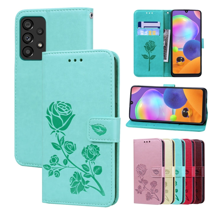 Rose Embossed Leather Phone Case, For Samsung Galaxy A03 Core, For Samsung Galaxy A03s 164mm, For Samsung Galaxy A03 164mm, For Samsung Galaxy A33 5G