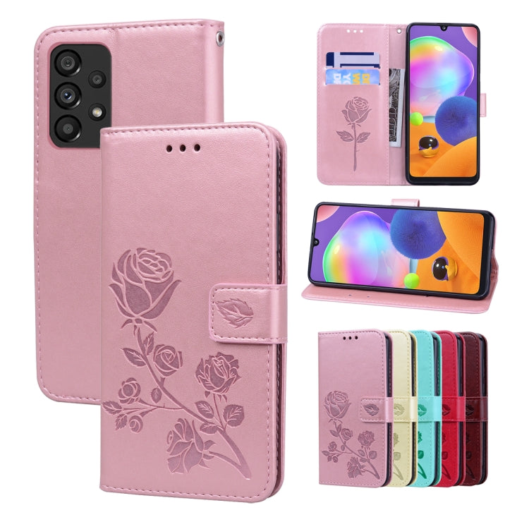 Rose Embossed Leather Phone Case, For Samsung Galaxy A03 Core, For Samsung Galaxy A03s 164mm, For Samsung Galaxy A03 164mm, For Samsung Galaxy A33 5G