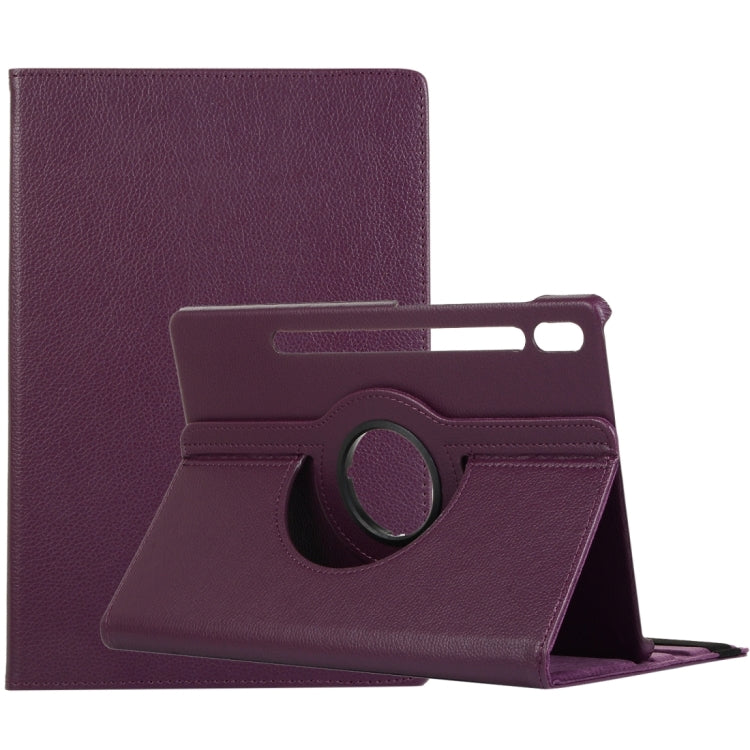360 Degrees Rotation Holder Litchi Leather Tablet Case, For Samsung Galaxy Tab S8 Ultra