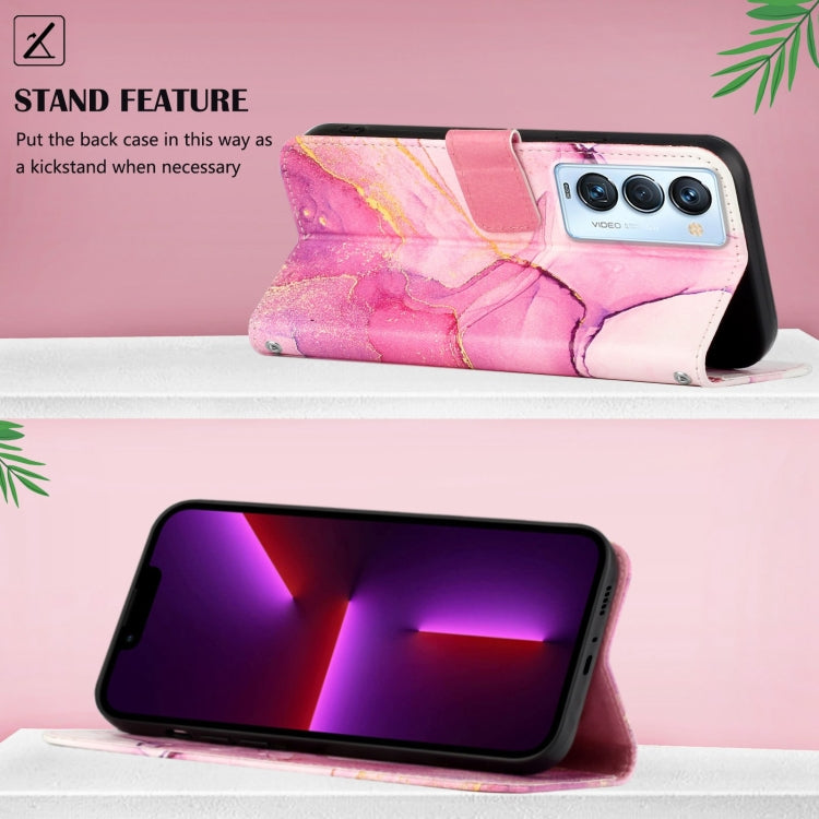 PT003 Marble Pattern Flip Leather Phone Case, For Tecno Camon 18 Premier, For Tecno Camon 18 P, For Tecno Pop 5, For Tecno Pop 5 LTE BD4