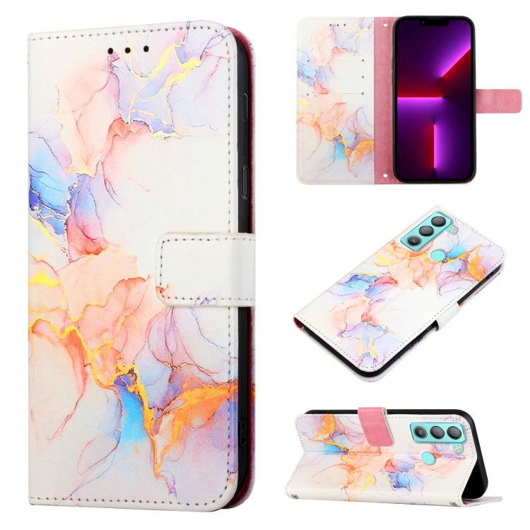 PT003 Marble Pattern Flip Leather Phone Case, For Tecno Camon 18 Premier, For Tecno Camon 18 P, For Tecno Pop 5, For Tecno Pop 5 LTE BD4