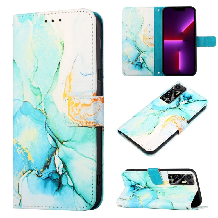 PT003 Marble Pattern Flip Leather Phone Case, For Tecno Pova 2, For Tecno Spark 5 Air / Spark 6 Air, For Tecno Spark 6, For Tecno Spark 6 Go