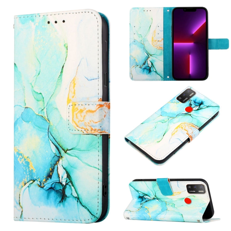 PT003 Marble Pattern Flip Leather Phone Case, For Tecno Pova 2, For Tecno Spark 5 Air / Spark 6 Air, For Tecno Spark 6, For Tecno Spark 6 Go
