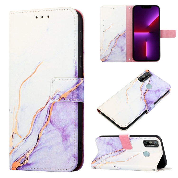 PT003 Marble Pattern Flip Leather Phone Case, For Tecno Pova 2, For Tecno Spark 5 Air / Spark 6 Air, For Tecno Spark 6, For Tecno Spark 6 Go