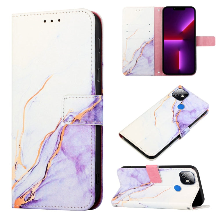 PT003 Marble Pattern Flip Leather Phone Case, For itel P36
