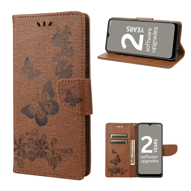 Butterfly Embossed Horizontal Flip Leather Phone Case, For Motorola Moto G22, For Nokia G21