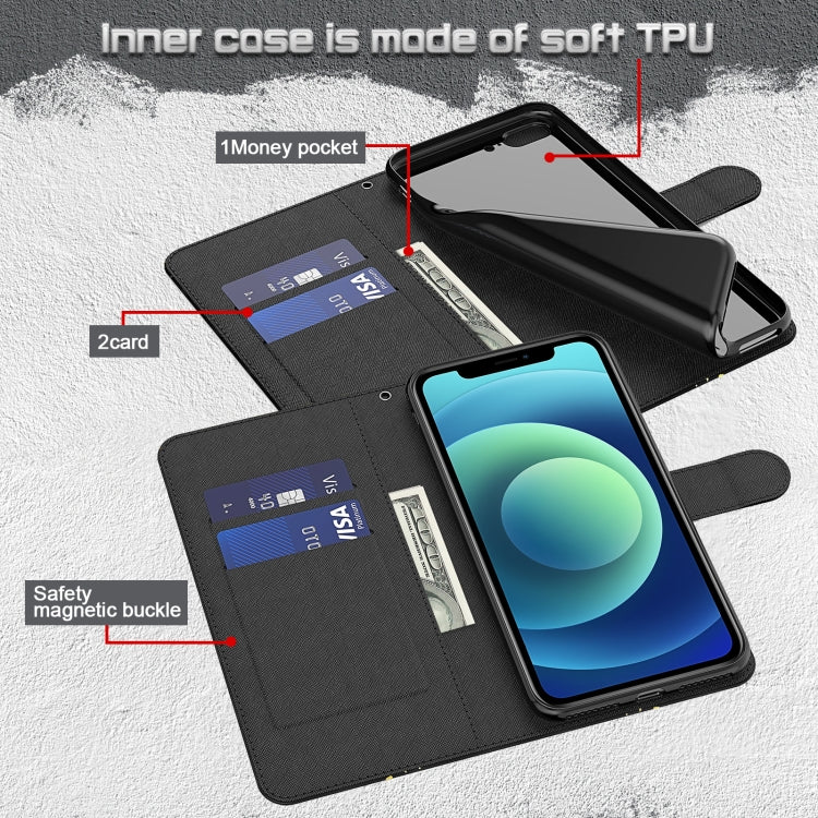 3D Painting Pattern TPU + PU Leather Phone Case, For Sony Xperia 5 II, For Sony Xperia 10 II