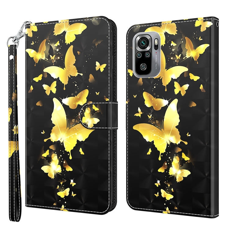 3D Painting Pattern TPU + PU Leather Phone Case, For Xiaomi Redmi Note 10 / 10S, For Xiaomi Redmi Note 10 5G