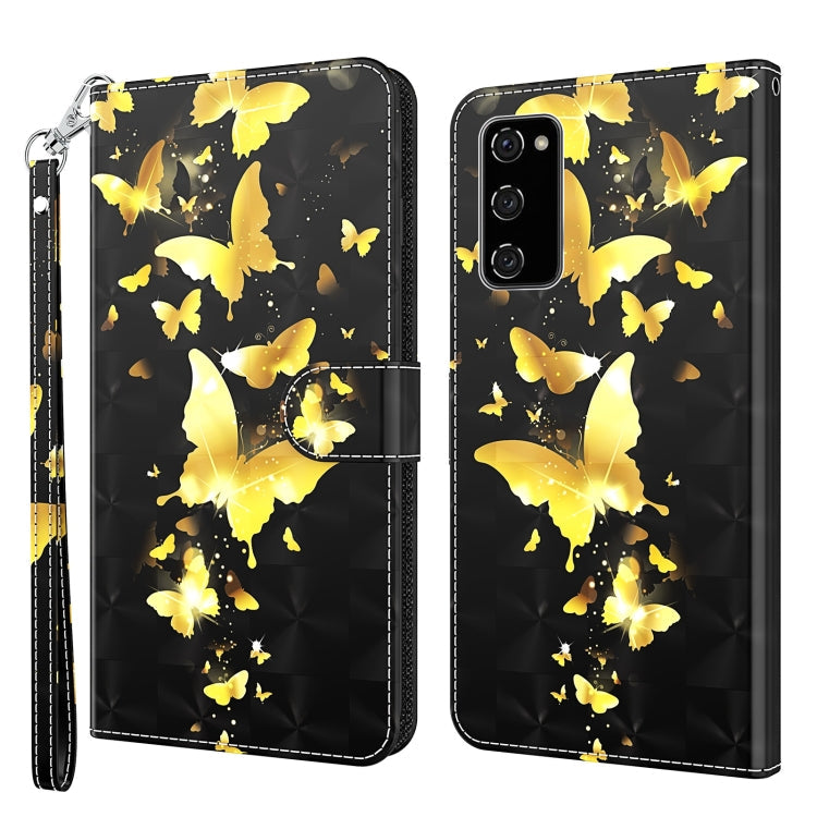 3D Painting Pattern TPU + PU Leather Phone Case, For Samsung Galaxy A03s 166mm, For Samsung Galaxy A13 5G